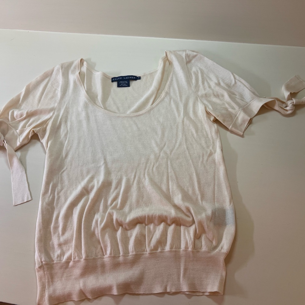 Ralph Lauren soft silk/cashmere top.